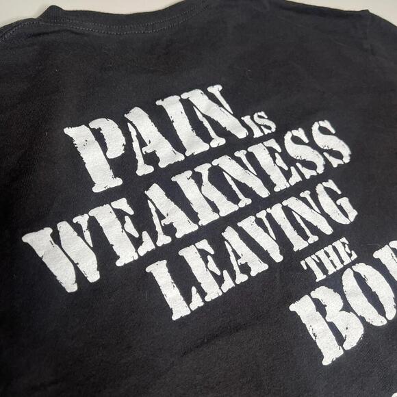 Rothco US Marines T-Shirt Size M Black – “Pain Is Weakness Leaving the Body” - Picture 4 of 7